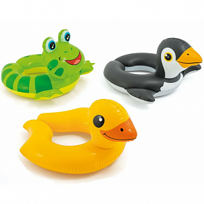 Надувной круг разомкнутый из серии Звери (Intex, 59220sim)